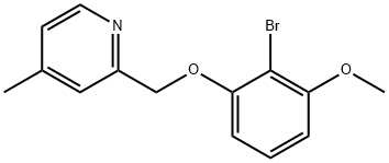 2-((2-bromo-3-methoxyphenoxy)methyl)-4-methylpyridine Struktur