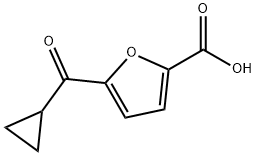 5-Cyclopropanecarbonyl-furan-2-carboxylic acid Struktur