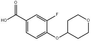 3-Fluoro-4-(oxan-4-yloxy)benzoic acid Struktur