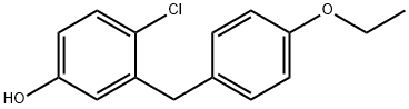 Phenol, 4-chloro-3-[(4-ethoxyphenyl)methyl]- Struktur