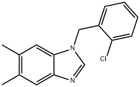 1-(2-chlorobenzyl)-5,6-dimethyl-1H-benzo[d]imidazole Struktur