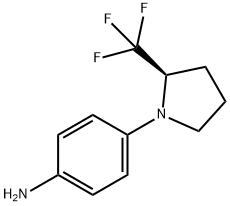 (R)-4-[2-(TRIFLUOROMETHYL)PYRROLIDIN-1-YL]ANILINE Struktur