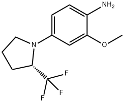 (S)-2-METHOXY-4-(2-TRIFLUOROMETHYL-PYRROLIDIN-1-YL)ANILINE Struktur