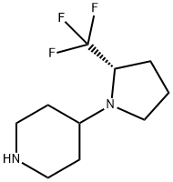 (S)-4-[2-(TRIFLUOROMETHYL)-1-PYRROLIDINYL]-PIPERIDINE Struktur