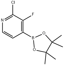 2-chloro-3-fluoro-4-(4,4,5,5-tetramethyl-1,3,2-dioxaborolan-2-yl)pyridine Struktur