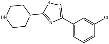 1-[3-(3-chlorophenyl)-1,2,4-thiadiazol-5-yl]piperazine Struktur