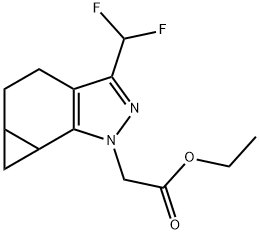 ETHYL 2-(3-(DIFLUOROMETHYL)-5,5A,6,6A-TETRAHYDROCYCLOPROPA[G]INDAZOL-1(4H)-YL)ACETATE Struktur