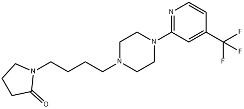 1-(4-(4-(4-(TRIFLUOROMETHYL)PYRIDIN-2-YL)PIPERAZIN-1-YL)BUTYL)PYRROLIDIN-2-ONE Struktur