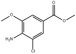 4-Amino-3-chloro-5-methoxy-benzoic acid methyl ester Struktur