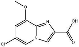 6-Chloro-8-methoxy-imidazo[1,2-a]pyridine-2-carboxylic acid Struktur