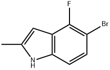 5-Bromo-4-fluoro-2-methyl-1H-indole Struktur