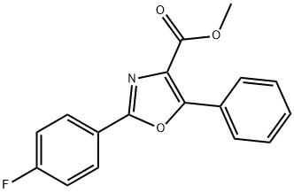 METHYL 2-(4-FLUOROPHENYL)-5-PHENYLOXAZOLE-4-CARBOXYLATE Struktur