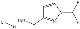 [1-(difluoromethyl)pyrazol-3-yl]methanamine:hydrochloride Struktur