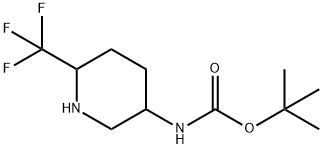 (6-Trifluoromethyl-piperidin-3-yl)-carbamic acid tert-butyl ester Struktur