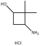 3-AMINO-2,2-DIMETHYLCYCLOBUTAN-1-OL HCL Struktur