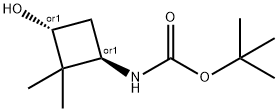 TERT-BUTYL TRANS-2,2-DIMETHYL-3-HYDROXYCYCLOBUTYLCARBAMATE Struktur