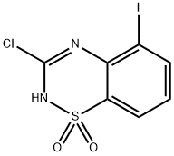 3-Chloro-5-iodo-2H-benzo[1,2,4]thiadiazine 1,1-dioxide Struktur