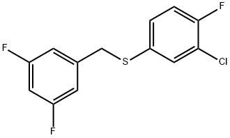 (3-CHLORO-4-FLUOROPHENYL)(3,5-DIFLUOROBENZYL)SULFANE Struktur