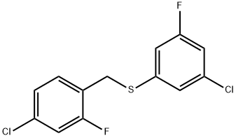 (4-CHLORO-2-FLUOROBENZYL)(3-CHLORO-5-FLUOROPHENYL)SULFANE Struktur