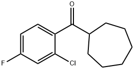 (2-CHLORO-4-FLUOROPHENYL)(CYCLOHEPTYL)METHANONE Struktur