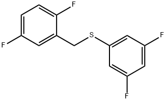 (2,5-DIFLUOROBENZYL)(3,5-DIFLUOROPHENYL)SULFANE Struktur