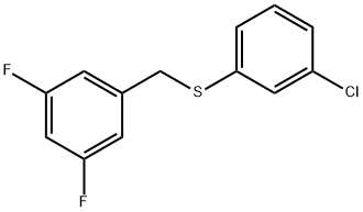 (3-CHLOROPHENYL)(3,5-DIFLUOROBENZYL)SULFANE Struktur