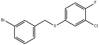 (3-BROMOBENZYL)(3-CHLORO-4-FLUOROPHENYL)SULFANE Struktur