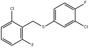 (3-CHLORO-4-FLUOROPHENYL)(2-CHLORO-6-FLUOROBENZYL)SULFANE Struktur