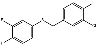 (3-CHLORO-4-FLUOROBENZYL)(3,4-DIFLUOROPHENYL)SULFANE Struktur