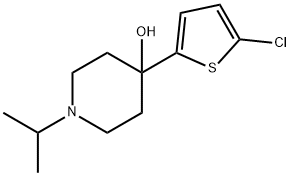 4-(5-CHLOROTHIOPHEN-2-YL)-1-ISOPROPYLPIPERIDIN-4-OL Struktur