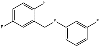 (2,5-DIFLUOROBENZYL)(3-FLUOROPHENYL)SULFANE Struktur