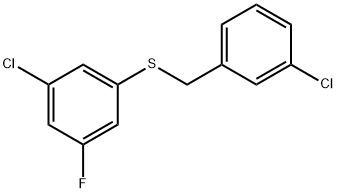 (3-CHLORO-5-FLUOROPHENYL)(3-CHLOROBENZYL)SULFANE Struktur