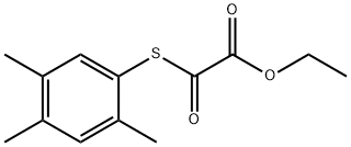 ETHYL 2-OXO-2-((2,4,5-TRIMETHYLPHENYL)THIO)ACETATE Struktur