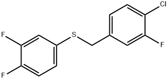 (4-CHLORO-3-FLUOROBENZYL)(3,4-DIFLUOROPHENYL)SULFANE Struktur