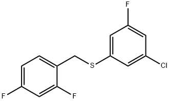 (3-CHLORO-5-FLUOROPHENYL)(2,4-DIFLUOROBENZYL)SULFANE Struktur