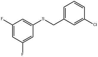 (3-CHLOROBENZYL)(3,5-DIFLUOROPHENYL)SULFANE Struktur