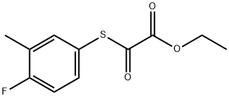 ETHYL 2-((4-FLUORO-3-METHYLPHENYL)THIO)-2-OXOACETATE Struktur