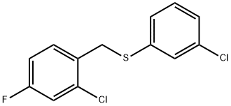 (2-CHLORO-4-FLUOROBENZYL)(3-CHLOROPHENYL)SULFANE Struktur