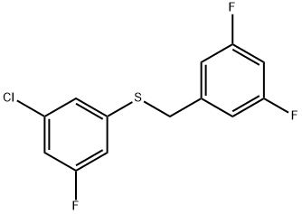 (3-CHLORO-5-FLUOROPHENYL)(3,5-DIFLUOROBENZYL)SULFANE Struktur