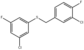 (3-CHLORO-4-FLUOROBENZYL)(3-CHLORO-5-FLUOROPHENYL)SULFANE Struktur