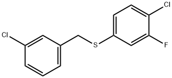 (4-CHLORO-3-FLUOROPHENYL)(3-CHLOROBENZYL)SULFANE Struktur