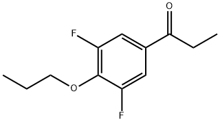 1-(3,5-DIFLUORO-4-PROPOXYPHENYL)PROPAN-1-ONE Struktur