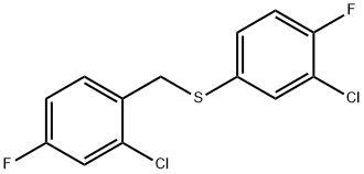 (2-CHLORO-4-FLUOROBENZYL)(3-CHLORO-4-FLUOROPHENYL)SULFANE Struktur