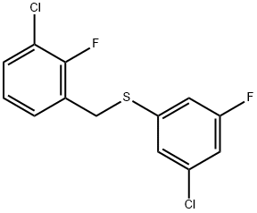 (3-CHLORO-2-FLUOROBENZYL)(3-CHLORO-5-FLUOROPHENYL)SULFANE Struktur