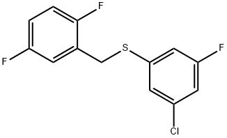 (3-CHLORO-5-FLUOROPHENYL)(2,5-DIFLUOROBENZYL)SULFANE Struktur