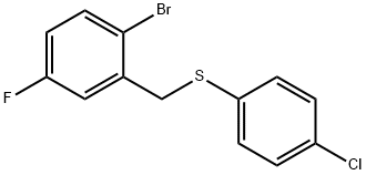 (2-BROMO-5-FLUOROBENZYL)(4-CHLOROPHENYL)SULFANE Struktur