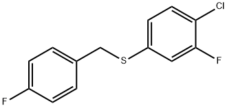 (4-CHLORO-3-FLUOROPHENYL)(4-FLUOROBENZYL)SULFANE Struktur