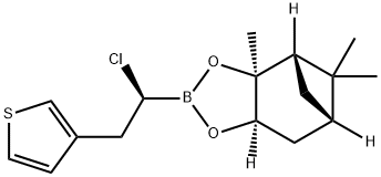 [(1S)-1-chloro-2-(3-thienyl)ethyl]boronic acid (+)-pinane-2,3-diyl diester Struktur