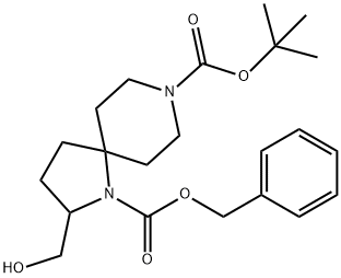 1-Benzyl 8-Tert-Butyl 2-(Hydroxymethyl)-1,8-Diazaspiro[4.5]Decane-1,8-Dicarboxylate Struktur