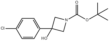 TERT-BUTYL 3-(4-CHLOROPHENYL)-3-HYDROXYAZETIDINE-1-CARBOXYLATE Struktur